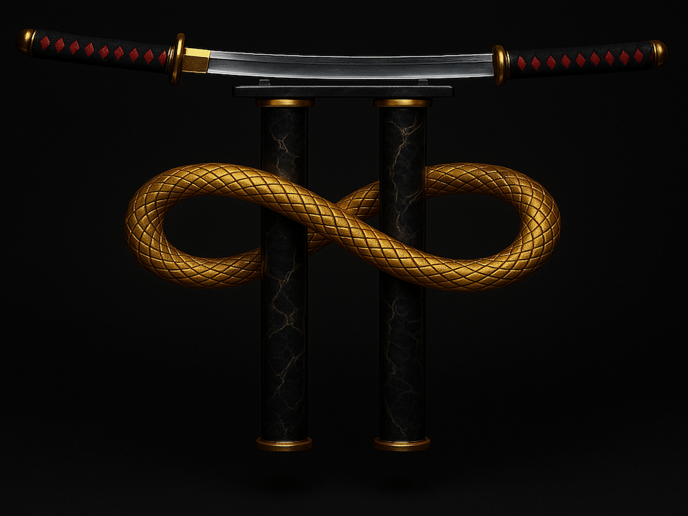 Katana and infinity symbol